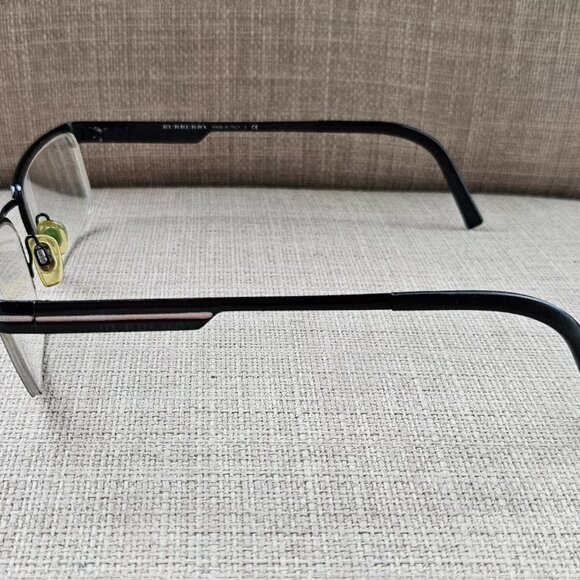 Burberry Eyeglasses Frame Made in ITALY Glasses Half Rim Frame 53[]17 140 Unisex - Picture 8 of 13